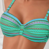 Rose | Two Piece Swimsuit with Striped Print
