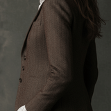 Classic Brown Tweed Tailored Blazer