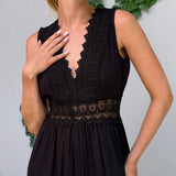 Juniper - Handcrafted Lace Dress with V-Neckline