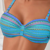 Rose | Two Piece Swimsuit with Striped Print