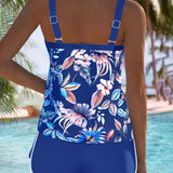 Imke | U-Neck Sleeveless Printed Tankini
