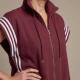 Lark | Zip Front Stripe Panel Jumpsuit
