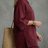 Georgiana | V Neck Tunic Gathered Trouser Set