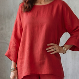 Prue | Oversized Tunic Wide Leg Pant Set