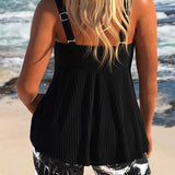 Edith | Cross-Body Tankini with Floral Shorts
