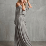 Marisol | Layered Drape Cold Shoulder Top Wide Leg Set
