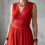 Vincenza | Deep V Waist Defined Wide Leg Jumpsuit