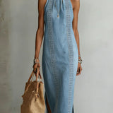 Julia™ | Retro Lace Denim Dress