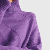 Annelise | Diamond-Knit Turtleneck