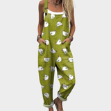 Jumpsuit - Playful Chicken Motif