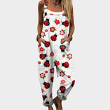 Jumpsuit - Glowing Ladybugs from Nature in White