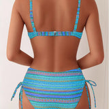 Rose | Two Piece Swimsuit with Striped Print