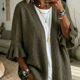 Elena | Stylish Knit Cardigan with Ruffle Sleeves