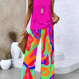 Ovelynra™ | Sleeveless Top And Wide-Leg Pants Set