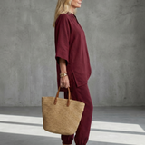 Georgiana | V Neck Tunic Gathered Trouser Set