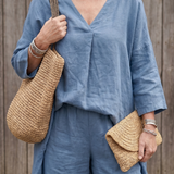 Onyx | Loose Tunic Top Wide Leg Pant Set