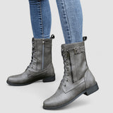 Sylvia | Lace-Up Mid-Calf Boot
