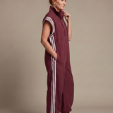 Lark | Zip Front Stripe Panel Jumpsuit
