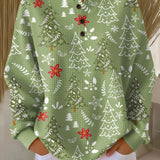 Ingrid | Sweater with Christmas Tree Motif
