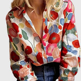 Xyrelle | Vibrant Floral Long-Sleeve Shirt