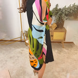 Rianna - Dress with Abstract Pattern