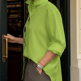 Rachel | Statement Button Stand Collar Blouse