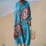 Flowing Summer Dress with Print