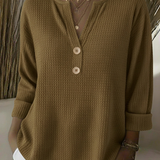 Anouk™ | Textured Button Sweater