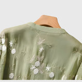 Edena | Elegant Top with Embroidered Flowers