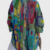 Jessica | Elegant Geometric Pattern Blouse