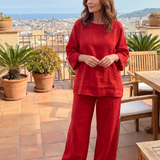 Prue | Oversized Tunic Wide Leg Pant Set