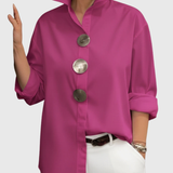 Rachel | Statement Button Stand Collar Blouse