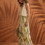 Solange | Halter Neck Blouse Floral Wide Leg Set