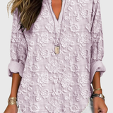Hanna | Relaxed Fit Floral Embroidered Women Blouse V Neck