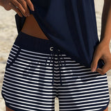Nikita | Striped Simple Tankini Boxer