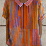 Josie - Geometric Striped Blouse
