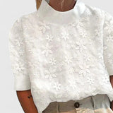 Denise | Elegant Blouse with Stand Collar
