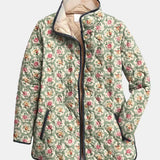 Camille™ | Vintage Floral Art Print Quilted Jacket