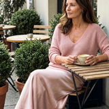 Luciana | Bias Fall Satin Skirt Knit Layer Set