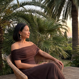 June | Off Shoulder Draped Midi Dress