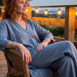 Onyx | Loose Tunic Top Wide Leg Pant Set