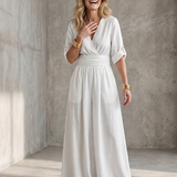 Wanda | Cross Front Wide Leg Jumpsuit