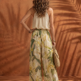 Solange | Halter Neck Blouse Floral Wide Leg Set