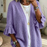 Elena | Stylish Knit Cardigan with Ruffle Sleeves