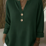 Anouk™ | Textured Button Sweater
