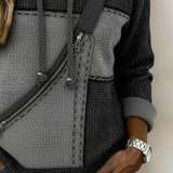 Elara | Elegant Color Block Hoodie