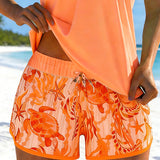 Barbara | Elegant Ocean Print Split Tankini