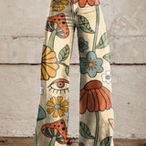 Pants - Gentle Wild Pattern Pants, Boho Vintage Pants