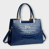 Eleanor | Glossy Crocodile Pattern Handbag