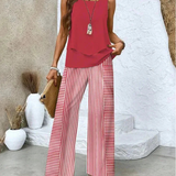 Ovelynra™ | Sleeveless Top And Wide-Leg Pants Set